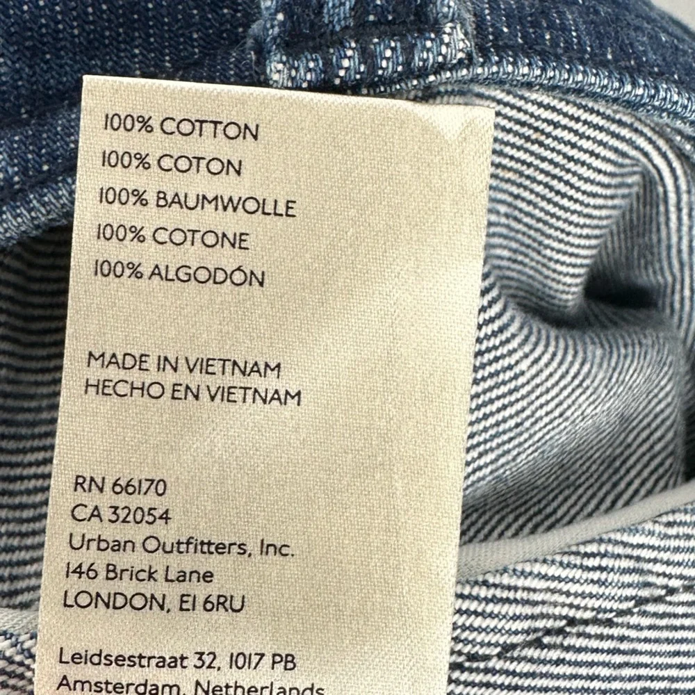 Free People Printed A-Line Denim Shorts - Picture 5 of 5